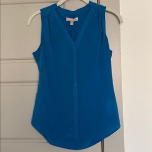 Banana Republic Sleeveless Silk Teal Top